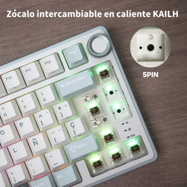 TECLADO MECANICO RK R75 ESPAÑOL 75% - 3