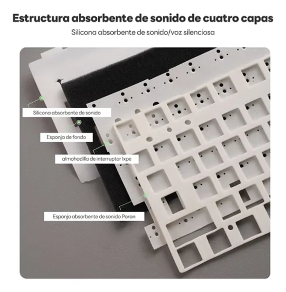 TECLADO MECANICO RK R75 ESPAÑOL 75% - 4
