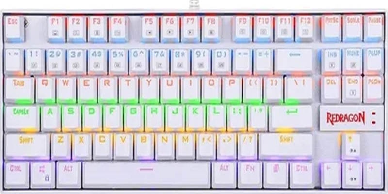 TECLADO REDRAGON KUMARA K552 RAINBOW BLANCO ESPAÑOL - 5