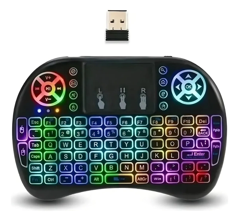 MINI TECLADO INALAMBRICO TOUCHPAD SMART TV XBOX NEGRO - 2
