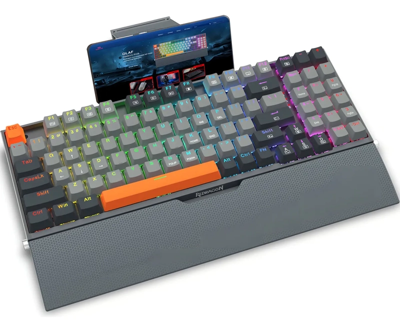TECLADO REDRAGON OLAF K648 MECANICO RGB GRIS INGLE S - 4