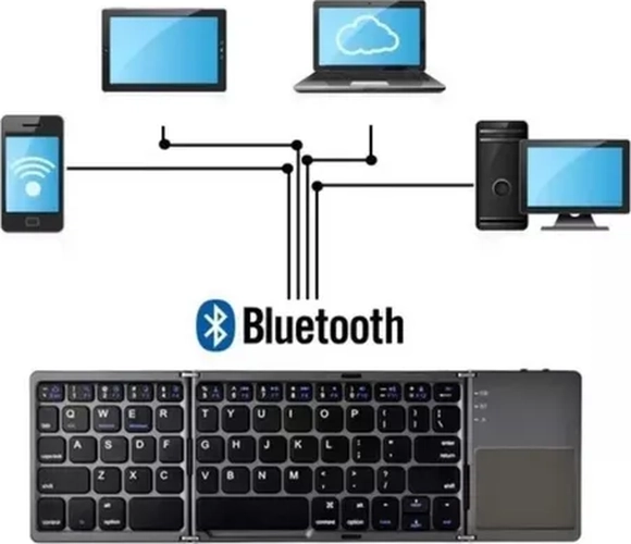 MINI TECLADO PLEGABLE BLUETOOTH CON TRACKPAD - 3