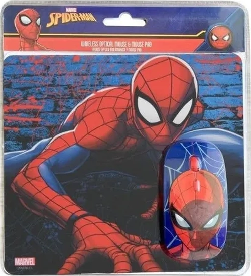 KIT MOUSE INALAMBRICO + PAD SPIDER MAN 2 ROJO - 3