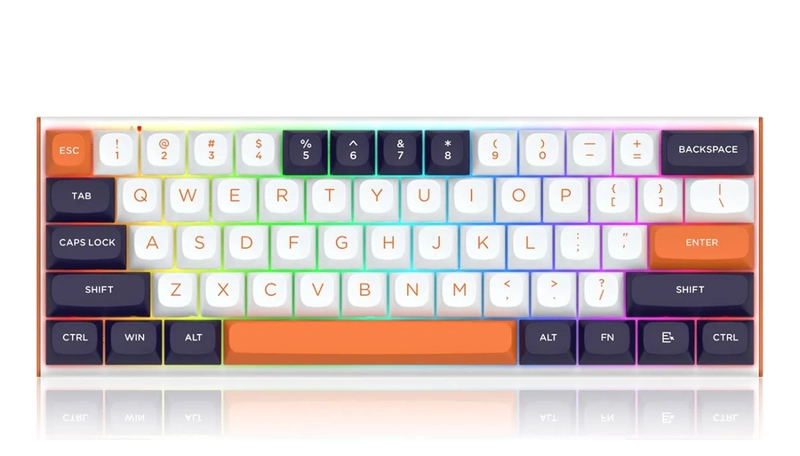 TECLADO REDRAGON FIDD K683 MECANICO RGB 60% BLANCO - 1