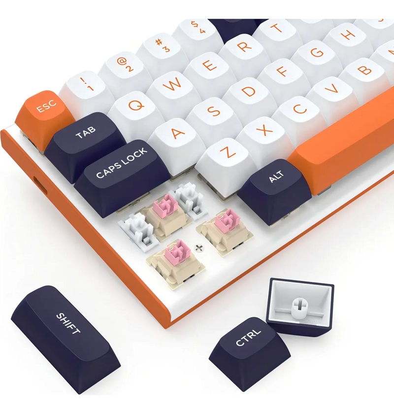 TECLADO REDRAGON FIDD K683 MECANICO RGB 60% BLANCO - 7