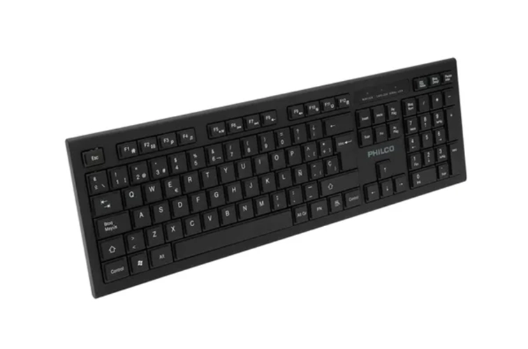 TECLADO INALAMBRICO 2.4GHZ NEGRO W601 - 1