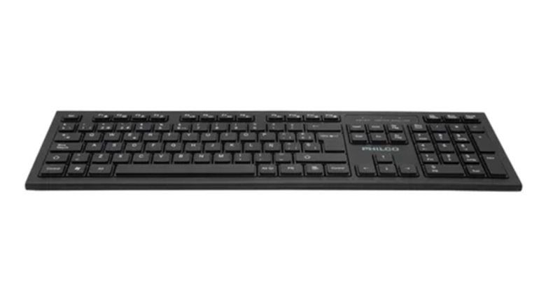 TECLADO INALAMBRICO 2.4GHZ NEGRO W601 - 3