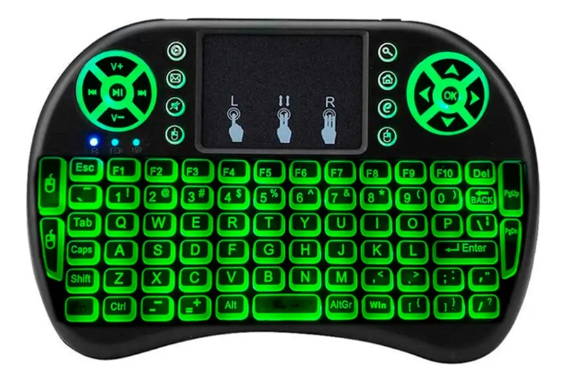 MINI TECLADO INALAMBRICO TOUCHPAD SMART TV PC NEGRO - 1