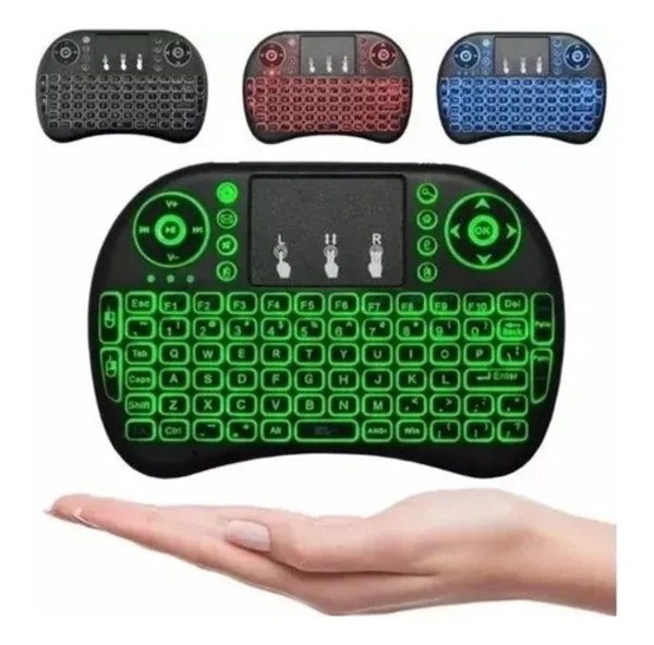 MINI TECLADO INALAMBRICO TOUCHPAD SMART TV PC NEGRO - 2