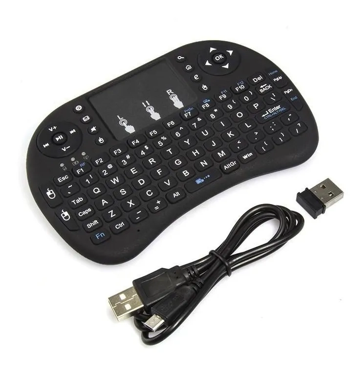 MINI TECLADO INALAMBRICO TOUCHPAD SMART TV PC NEGRO - 3