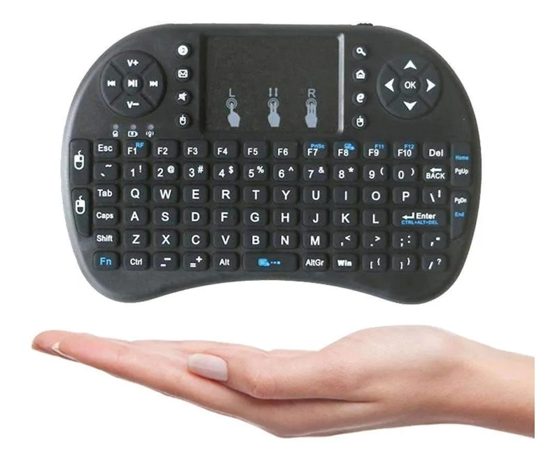MINI TECLADO INALAMBRICO TOUCHPAD SMART TV PC NEGRO - 6