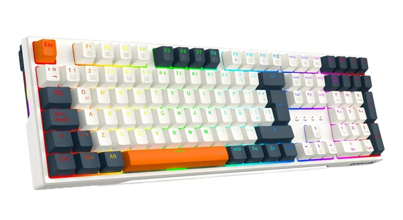 TECLADO GAMER REDRAGON TRUNDLE K668WBO RGB BLANCO - 3