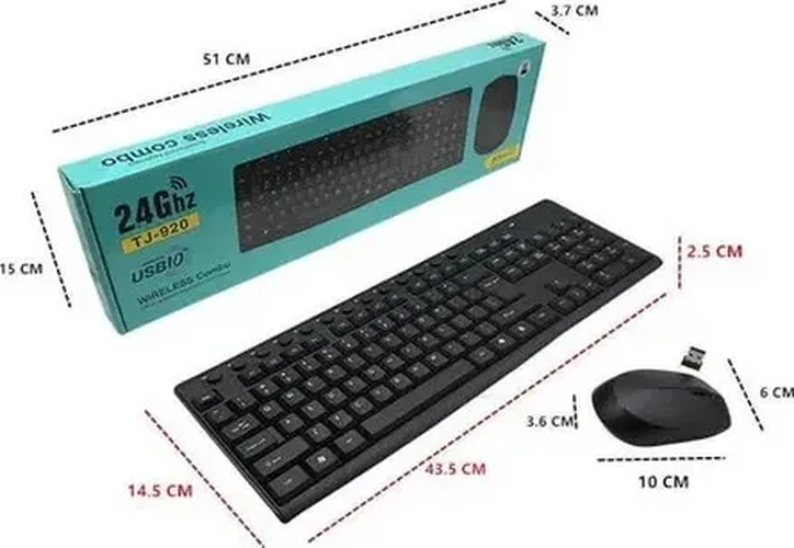 TECLADO Y MOUSE WEIBO NUME RICO INALAMBRICO 2.4GHZ - 4