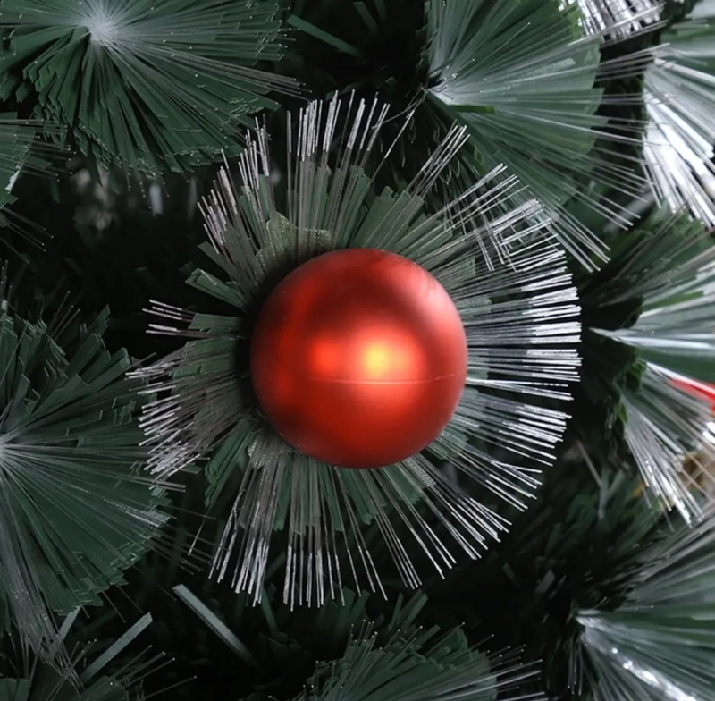 ARBOL DE NAVIDAD CON LUCES INCORPORADAS FIBRA OPTICA 180CM - 5