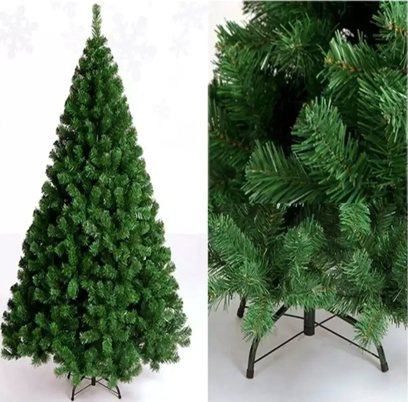 ARBOL DE NAVIDAD FRONDOSOS CON PATA METALICA VERDE - 3