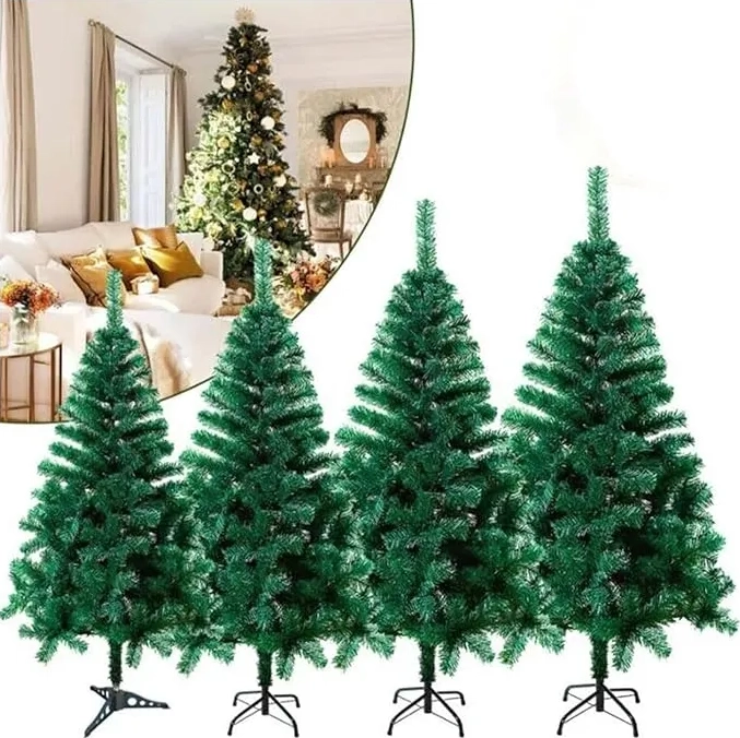 ARBOL DE NAVIDAD DE ABETO DE COLOR SOLIDO DE 210 CM VERDE - 3