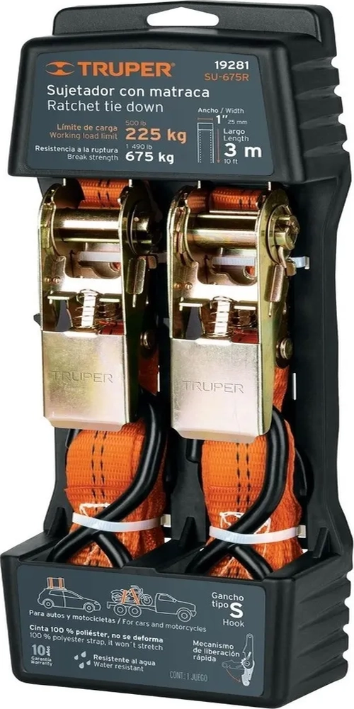 ESLINGA PARA CARGA 675KG 3 MTS TRUPER SU-675R - 2