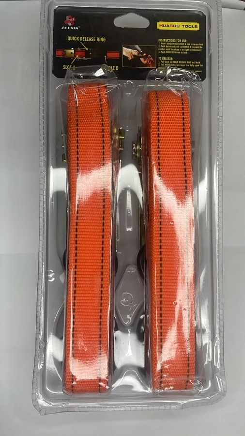 ESLINGAS 2PCS CORREA ENGANCHE CINTA DE AMARRE AUTO MOTO BICI - 2