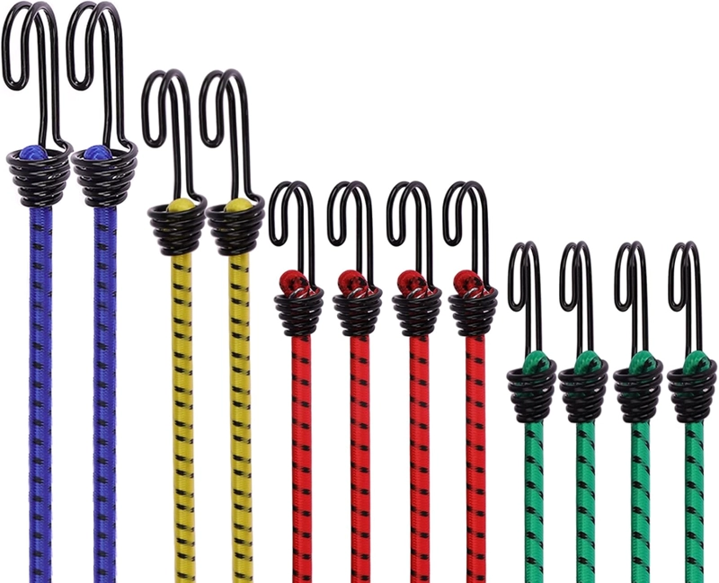 PACK 8 CUERDAS ELASTICAS ESLINGA PULPO AMARRE 30CM X 4MM MULTICOLOR - 2