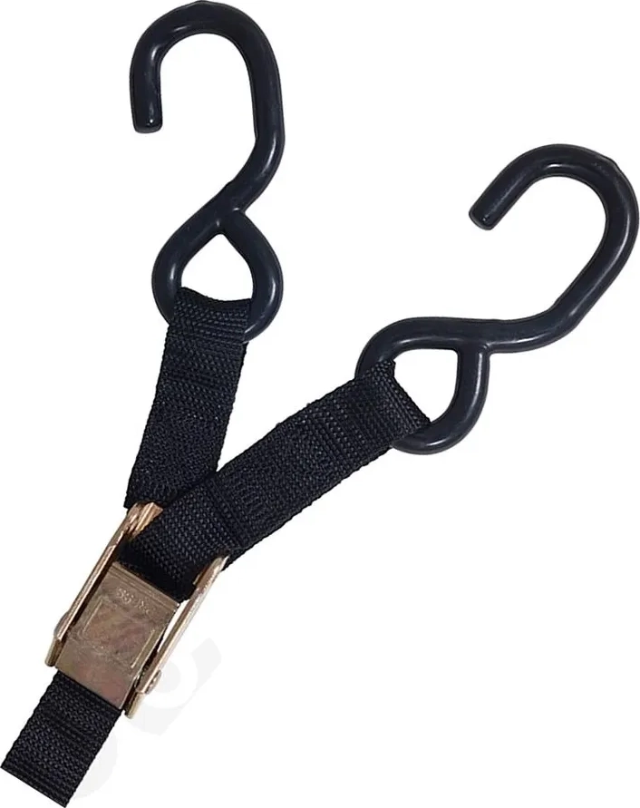 TIE DOWNS ESLINGA NEGRO 4 UNI CON TRIBILIN AMARRAS PARA MOTO - 1
