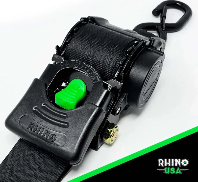 PACK X 2 CORREAS DE AMARRE HEAVY DUTY 5 CM X 305 CM RHINOUSA NEGRO - 5