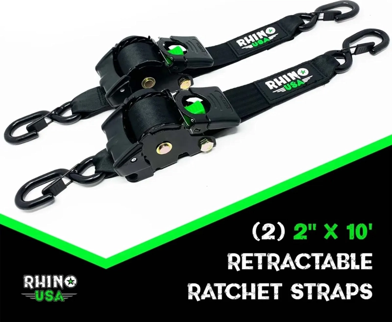 PACK X 2 CORREAS DE AMARRE HEAVY DUTY 5 CM X 305 CM RHINOUSA NEGRO - 6