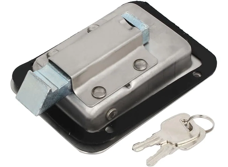 CHAPA INOX CON LLAVE CAMPER - CARRO DE ARRASTRE - REMOLQUE - 2