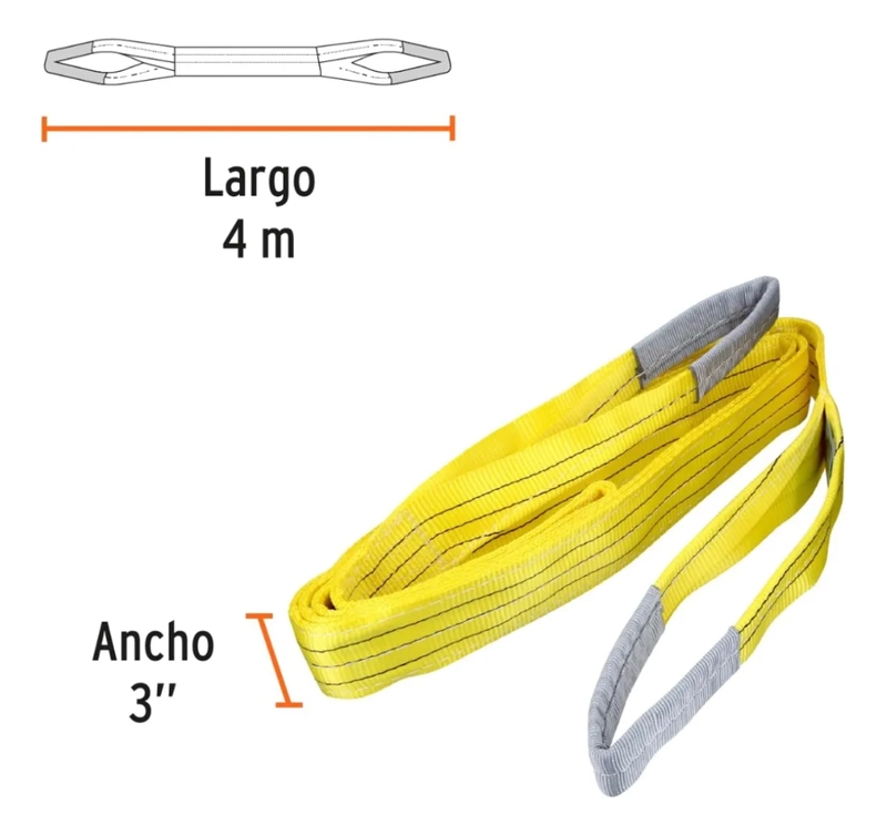 ESLINGA ALTA RESISTENCIA 4MTS DE 3 TONELADAS TRUPER ESLI-304 - 1