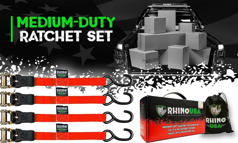 PACK X 2 CORREAS DE AMARRE 3,8 CM X 244 CM RHINO USA - 1