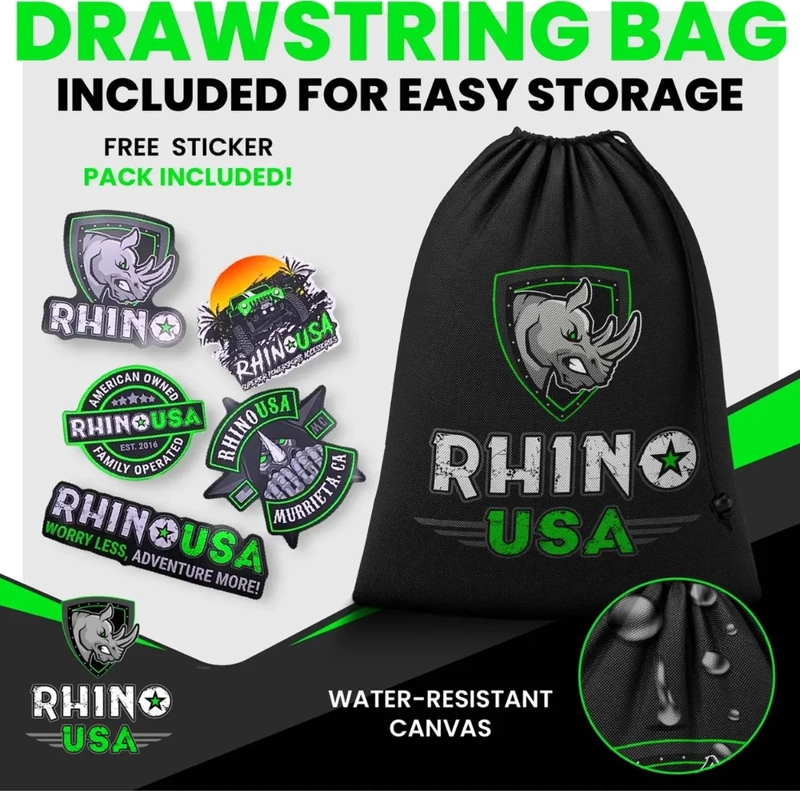 PACK X 4 CORREAS DE AMARRE 2,5 CM X 457 CM RHINO USA NEGRO - 4