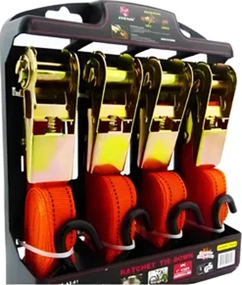 LINGA O ESLINGA DE AMARRE AUTO 4 PCS LARGO 4.5M ANCHO: 2.5CM - 2