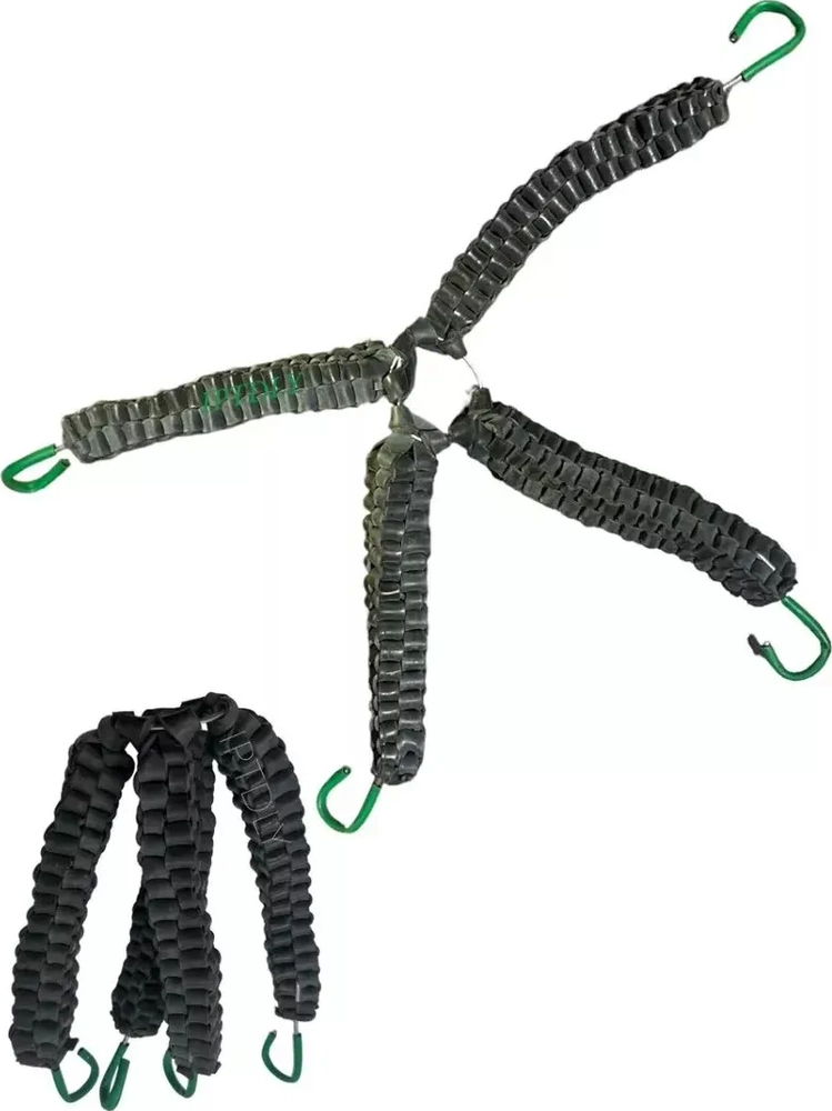CUERDA PULPO ELASTICA EQUIPAJE CAUCHO JEBE 4 GANCHO TRENZA - 2