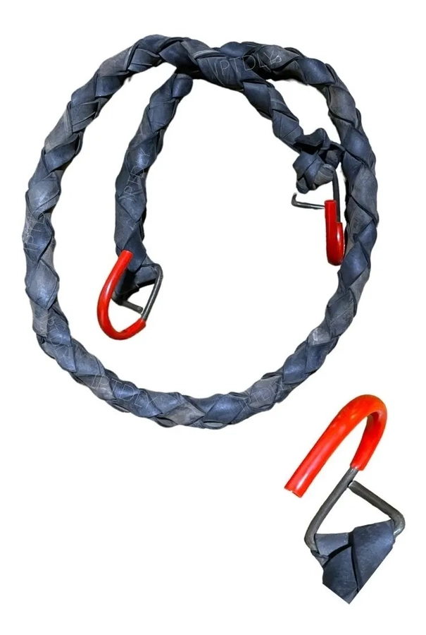 PULPO CUERDAS ELASTICAS TRENZADO 1.20CMX20M GANCHO GOMA JEBE NEGRO - 1