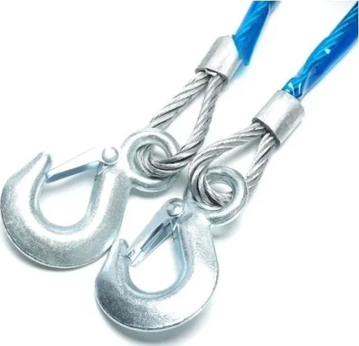 CABLE DE REMOLQUE AUTO ACERO 3000KGS 8MM X 4M - 1