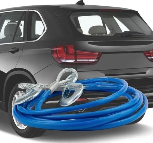 CABLE DE REMOLQUE AUTO ACERO 3000KGS 8MM X 4M - 5