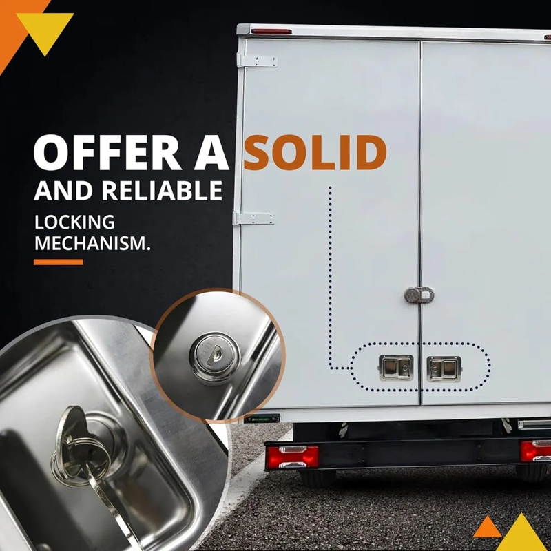 CHAPA CON LLAVE ACERO INOX CARRO,PARA REMOLQUE CAMION CAMPER - 5
