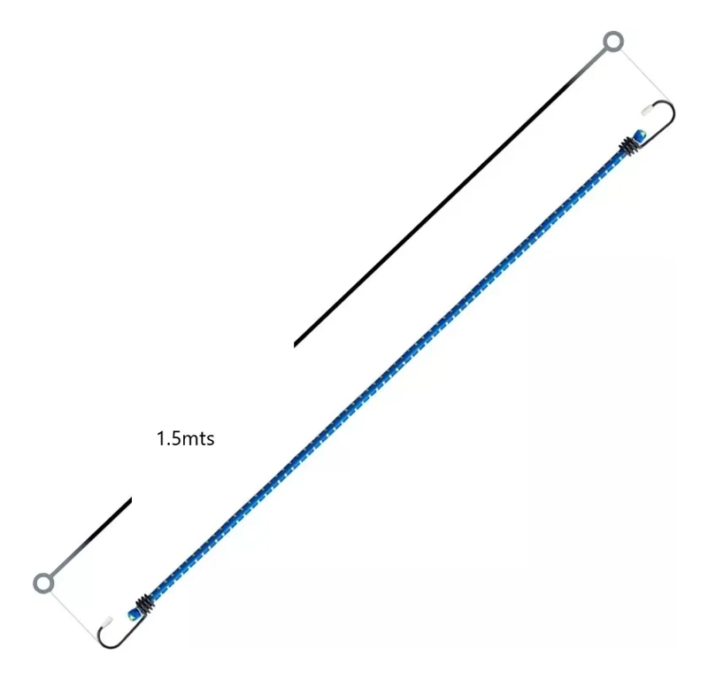 CUERDA ELASTICA PULPO PARA EQUIPAJE AMARRE 1,5 MTS- 10MM - 3