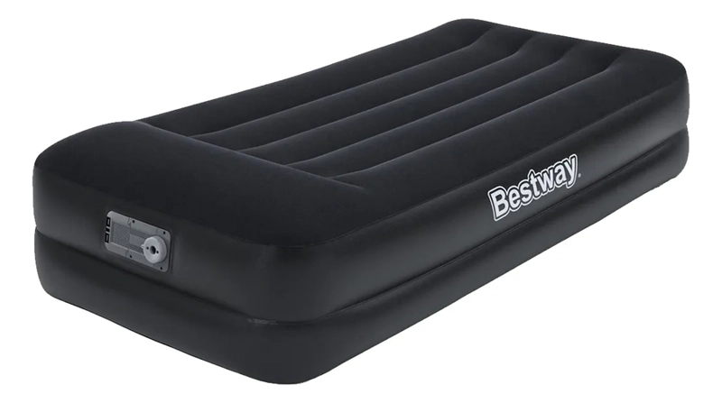 COLCHON INFLABLE ELECTRICO 1 UNA PLAZA 1/2 PREMIUM BESTWAY COLOR NEGRO - 1