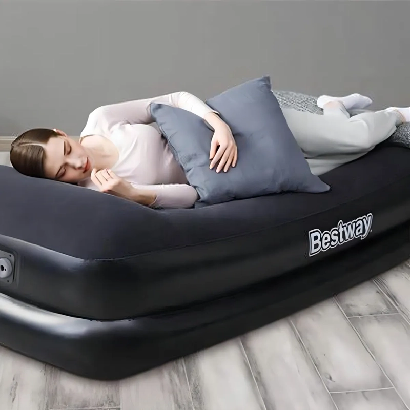 COLCHON INFLABLE ELECTRICO 1 UNA PLAZA 1/2 PREMIUM BESTWAY COLOR NEGRO - 2