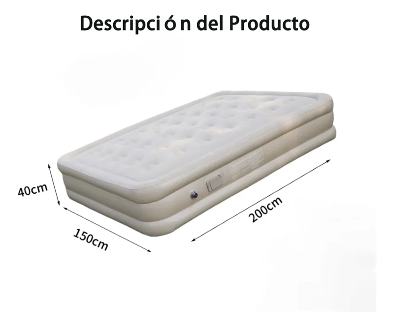 COLCHONES INFLABLES TWIN ELE CTRICO EXTERIOR 150X 200X40CM - 5