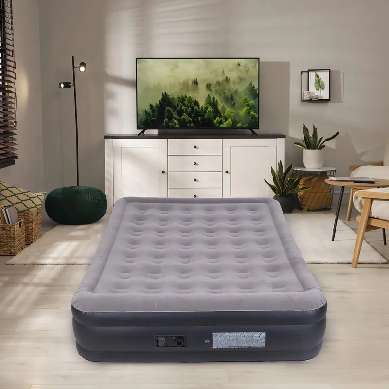 COLCHON INFLABLE ELE CTRICO DOBLE KLIMBER HIMALAYA COLOR GRIS - 2