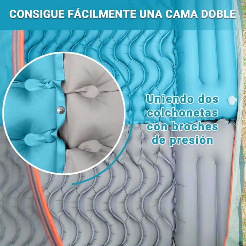 COLCHON HINCHABLE PORTATIL PARA CAMPING AL AIRE LIBRE - 3