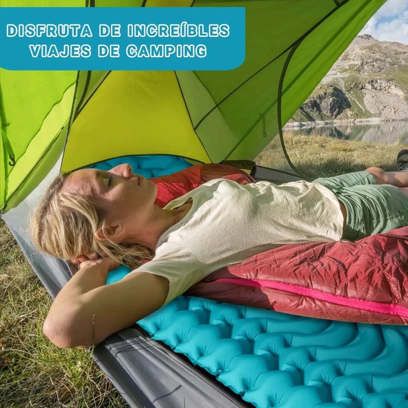 COLCHON HINCHABLE PORTATIL PARA CAMPING AL AIRE LIBRE - 5