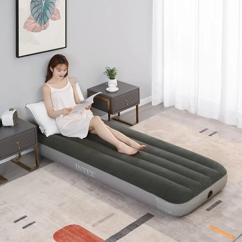 COLCHON INFLABLE INTEX 1 PLAZA 76X191X25 CMS // BAMO VERDE - 3