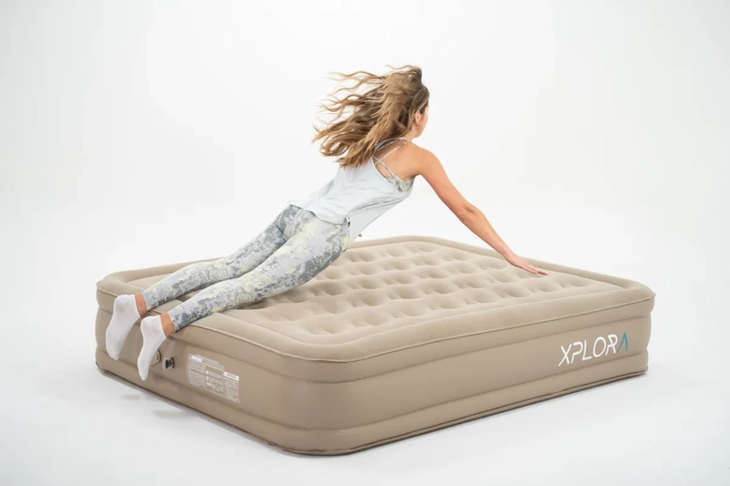 COLCHON INFLABLE XPLORA ELE CTRICO BOMBA RECARGABLE 2 PLAZAS BEIGE - 4