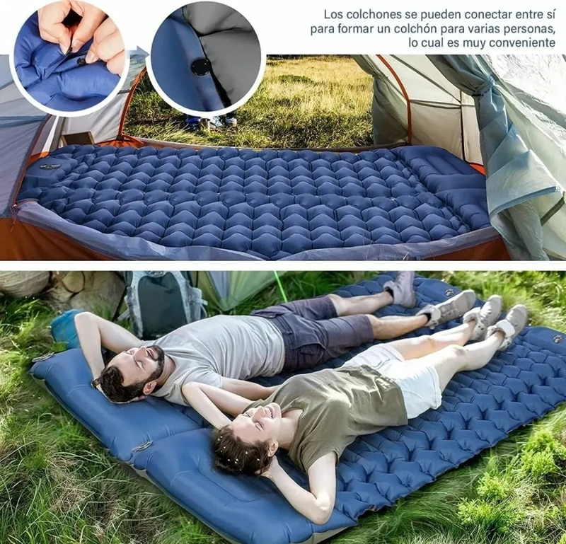 COLCHONETA INFLABLE PLEGABLE PARA ACAMPADA Y SENDERISMO - 4