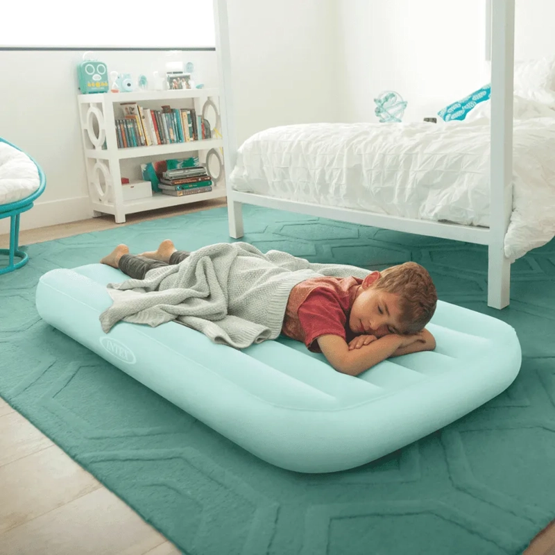 COLCHON INFLABLE INTEX 1 PLAZA NIÑO 88X157X18 CM COZY KIDZ V VERDE CLARO - 3