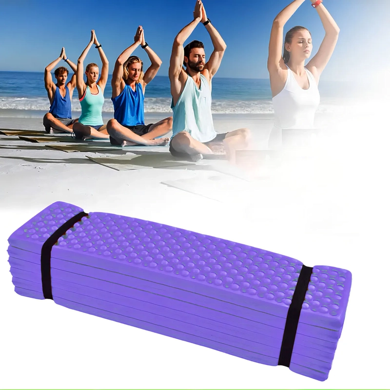 COLCHONETA DE CAMPING DE 190X57CM,ULTRALIGERA DE ESPUMA COLOR VIOLETA - 2