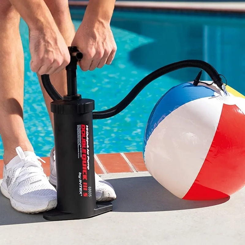 INFLADOR DE PIE DOBLE VELOCIDAD INTEX // BAMO NEGRO - 1