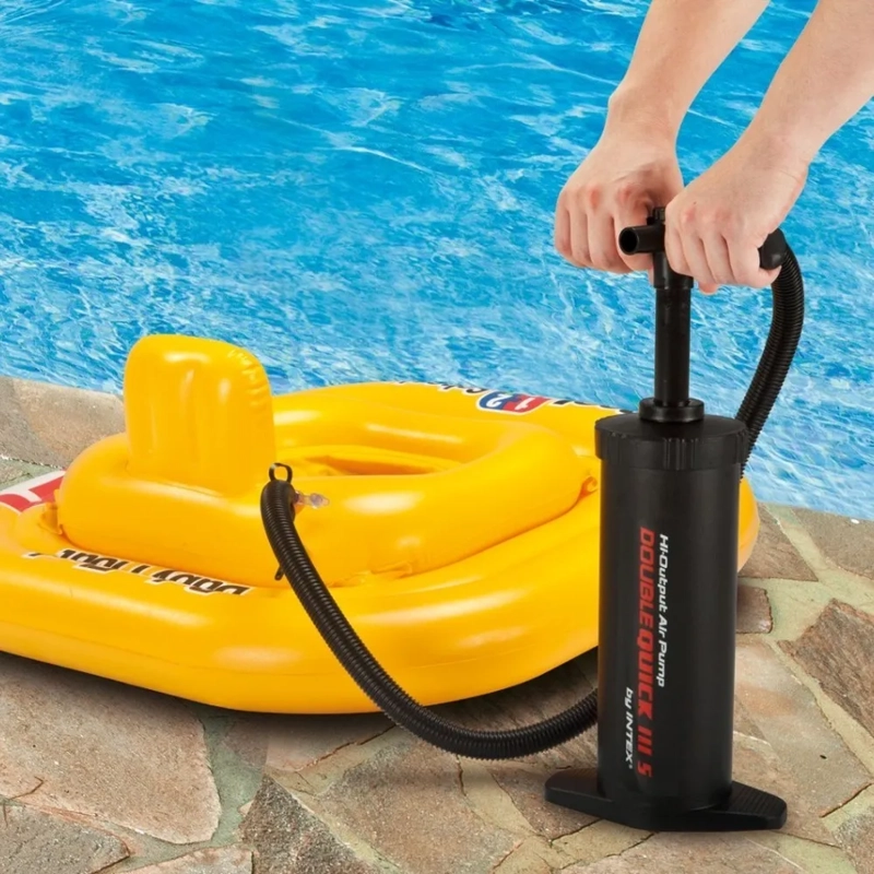 INFLADOR DE PIE DOBLE VELOCIDAD INTEX // BAMO NEGRO - 2